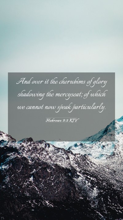 Picture 03 - Hebrews 9:5 KJV Mobile Phone Wallpaper - And over it the cherubims of glory shadowing the - Mobile Bible Verse Wallpaper