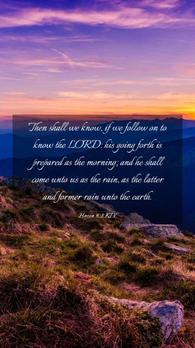 Picture 03 - Hosea 6:3 KJV Mobile Phone Wallpaper - Then shall we know, if we follow on to know the - Mobile Bible Verse Wallpaper