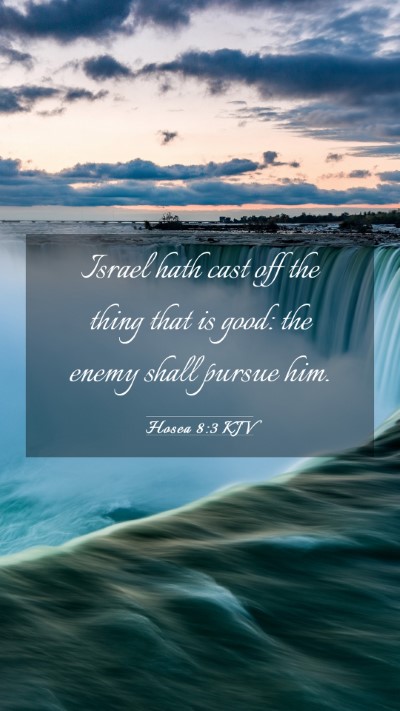 Picture 03 - Hosea 8:3 KJV Mobile Phone Wallpaper - Israel hath cast off the thing that is good: the - Mobile Bible Verse Wallpaper