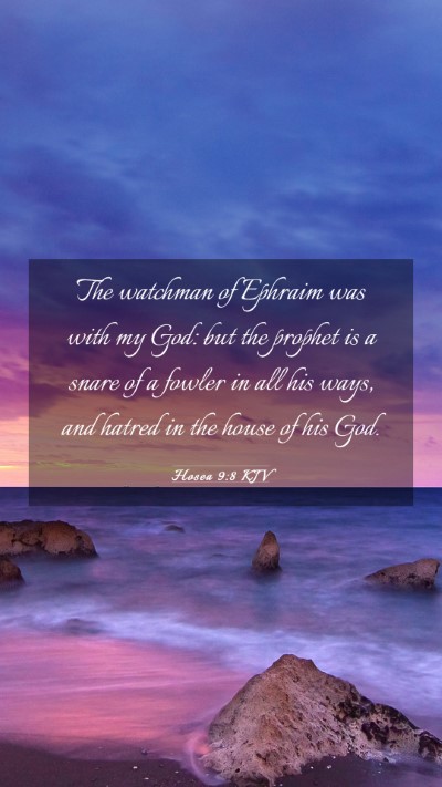 Picture 03 - Hosea 9:8 KJV Mobile Phone Wallpaper - The watchman of Ephraim was with my God: but the - Mobile Bible Verse Wallpaper