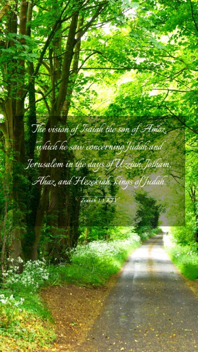 Picture 03 - Isaiah 1:1 KJV Mobile Phone Wallpaper - The vision of Isaiah the son of Amoz, which he - Mobile Bible Verse Wallpaper
