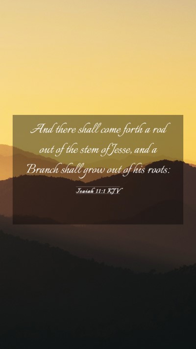 Picture 03 - Isaiah 11:1 KJV Mobile Phone Wallpaper - And there shall come forth a rod out of the stem - Mobile Bible Verse Wallpaper