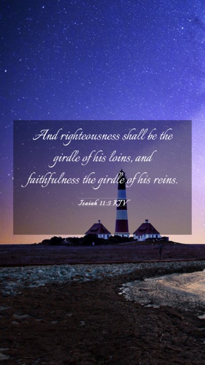 Picture 03 - Isaiah 11:5 KJV Mobile Phone Wallpaper - And righteousness shall be the girdle of his - Mobile Bible Verse Wallpaper