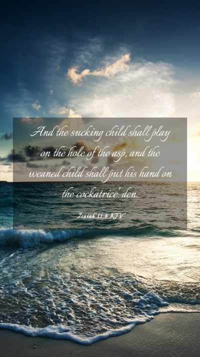 Picture 03 - Isaiah 11:8 KJV Mobile Phone Wallpaper - And the sucking child shall play on the hole of - Mobile Bible Verse Wallpaper