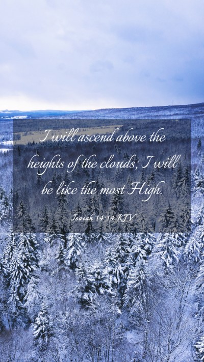Picture 03 - Isaiah 14:14 KJV Mobile Phone Wallpaper - I will ascend above the heights of the clouds; I - Mobile Bible Verse Wallpaper