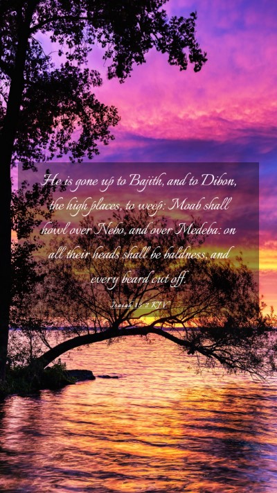 Picture 03 - Isaiah 15:2 KJV Mobile Phone Wallpaper - He is gone up to Bajith, and to Dibon, the high - Mobile Bible Verse Wallpaper