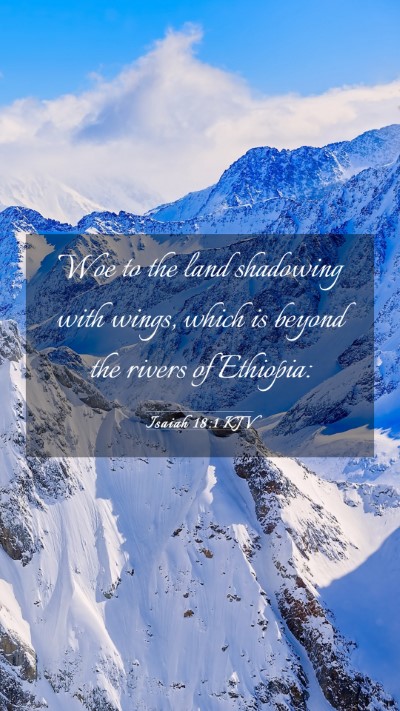 Picture 03 - Isaiah 18:1 KJV Mobile Phone Wallpaper - Woe to the land shadowing with wings, which is - Mobile Bible Verse Wallpaper