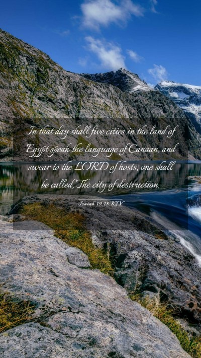 Picture 03 - Isaiah 19:18 KJV Mobile Phone Wallpaper - In that day shall five cities in the land of - Mobile Bible Verse Wallpaper