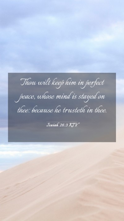 Picture 03 - Isaiah 26:3 KJV Mobile Phone Wallpaper - Thou wilt keep him in perfect peace, whose mind - Mobile Bible Verse Wallpaper