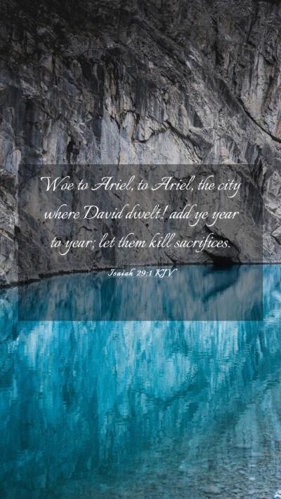 Picture 03 - Isaiah 29:1 KJV Mobile Phone Wallpaper - Woe to Ariel, to Ariel, the city where David - Mobile Bible Verse Wallpaper