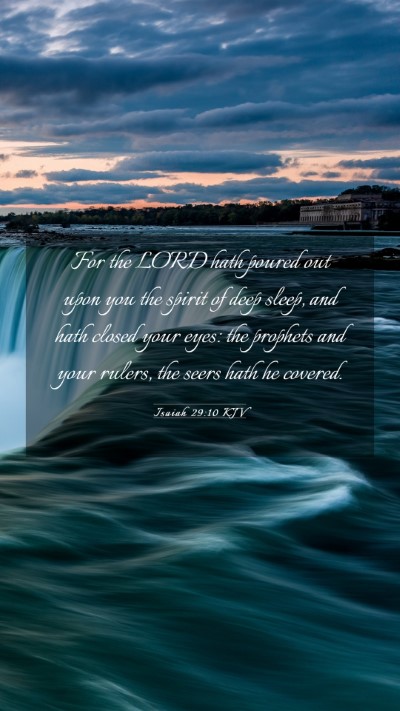 Picture 03 - Isaiah 29:10 KJV Mobile Phone Wallpaper - For the LORD hath poured out upon you the spirit - Mobile Bible Verse Wallpaper