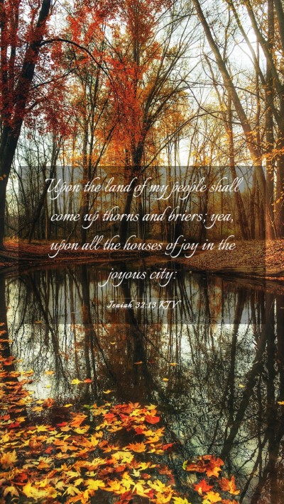 Picture 03 - Isaiah 32:13 KJV Mobile Phone Wallpaper - Upon the land of my people shall come up thorns - Mobile Bible Verse Wallpaper