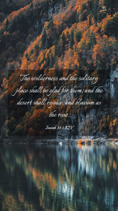 Picture 03 - Isaiah 35:1 KJV Mobile Phone Wallpaper - The wilderness and the solitary place shall be - Mobile Bible Verse Wallpaper