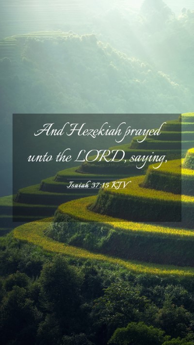 Picture 03 - Isaiah 37:15 KJV Mobile Phone Wallpaper - And Hezekiah prayed unto the LORD, - Mobile Bible Verse Wallpaper