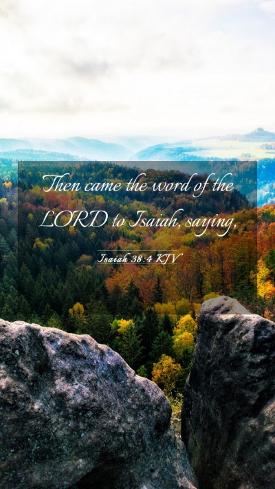 Picture 03 - Isaiah 38:4 KJV Mobile Phone Wallpaper - Then came the word of the LORD to Isaiah, - Mobile Bible Verse Wallpaper