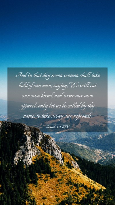 Picture 03 - Isaiah 4:1 KJV Mobile Phone Wallpaper - And in that day seven women shall take hold of - Mobile Bible Verse Wallpaper
