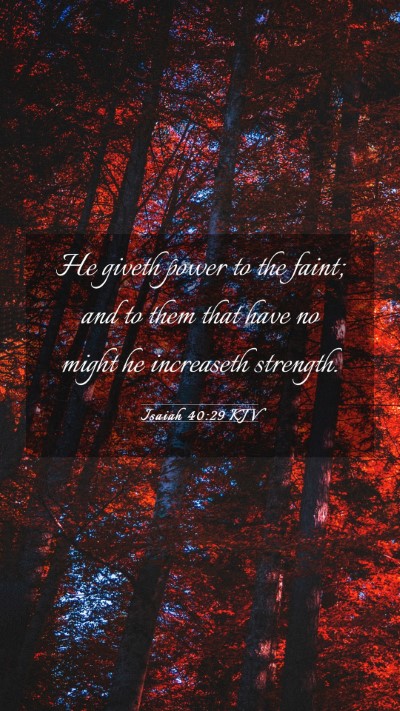 Picture 03 - Isaiah 40:29 KJV Mobile Phone Wallpaper - He giveth power to the faint; and to them that - Mobile Bible Verse Wallpaper