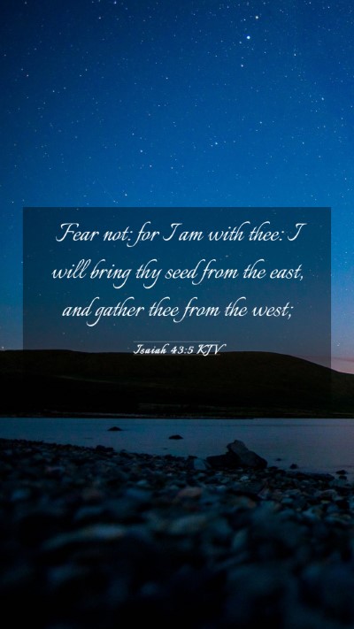 Picture 03 - Isaiah 43:5 KJV Mobile Phone Wallpaper - Fear not: for I am with thee: I will bring thy - Mobile Bible Verse Wallpaper