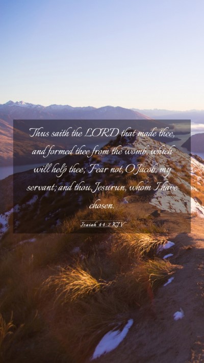 Picture 03 - Isaiah 44:2 KJV Mobile Phone Wallpaper - Thus saith the LORD that made thee, and formed - Mobile Bible Verse Wallpaper