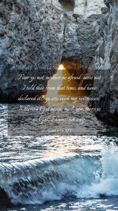 Picture 03 - Isaiah 44:8 KJV Mobile Phone Wallpaper - Fear ye not, neither be afraid: have not I told - Mobile Bible Verse Wallpaper