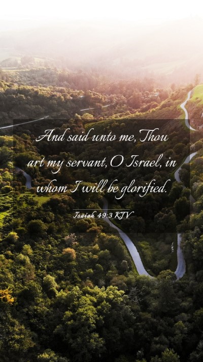 Picture 03 - Isaiah 49:3 KJV Mobile Phone Wallpaper - And said unto me, Thou art my servant, O Israel, - Mobile Bible Verse Wallpaper
