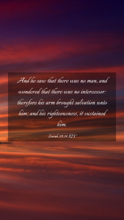 Picture 03 - Isaiah 59:16 KJV Mobile Phone Wallpaper - And he saw that there was no man, and wondered - Mobile Bible Verse Wallpaper