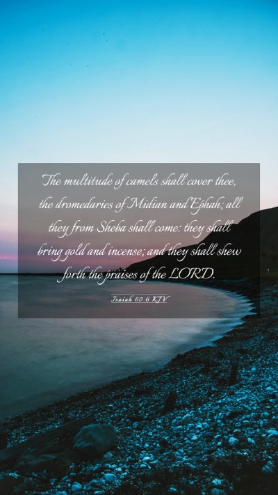 Picture 03 - Isaiah 60:6 KJV Mobile Phone Wallpaper - The multitude of camels shall cover thee, the - Mobile Bible Verse Wallpaper