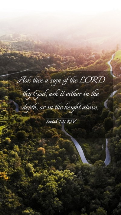 Picture 03 - Isaiah 7:11 KJV Mobile Phone Wallpaper - Ask thee a sign of the LORD thy God; ask it - Mobile Bible Verse Wallpaper
