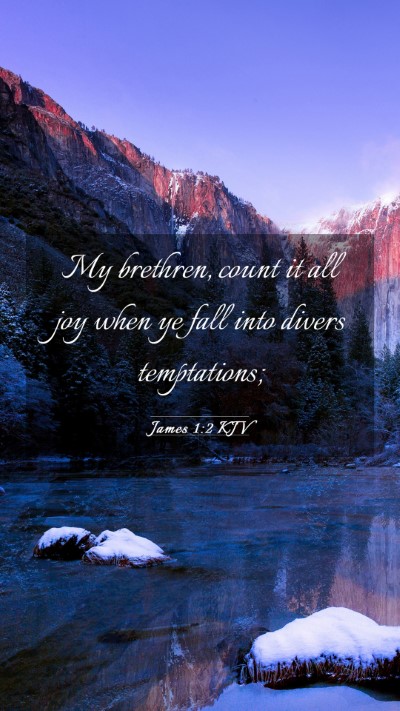 Picture 03 - James 1:2 KJV Mobile Phone Wallpaper - My brethren, count it all joy when ye fall into - Mobile Bible Verse Wallpaper