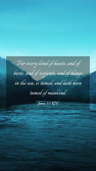 Picture 03 - James 3:7 KJV Mobile Phone Wallpaper - For every kind of beasts, and of birds, and of - Mobile Bible Verse Wallpaper