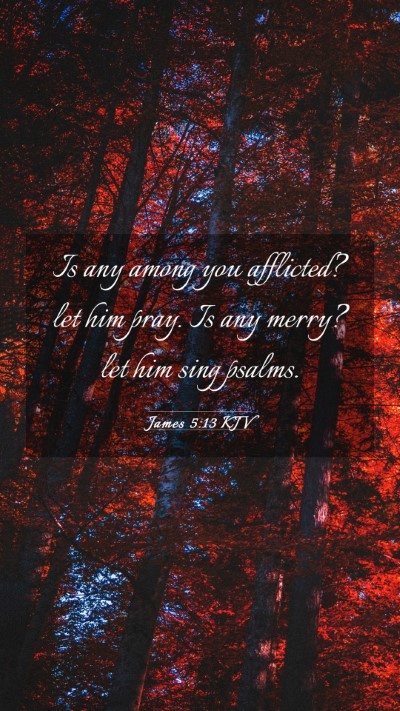 Picture 03 - James 5:13 KJV Mobile Phone Wallpaper - Is any among you afflicted? let him pray. Is any - Mobile Bible Verse Wallpaper