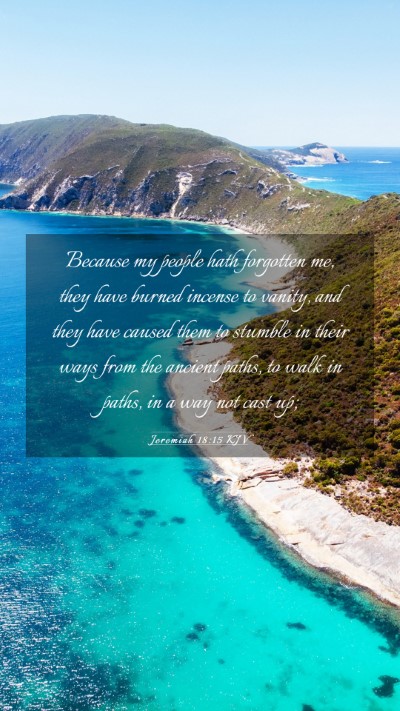Picture 03 - Jeremiah 18:15 KJV Mobile Phone Wallpaper - Because my people hath forgotten me, they have - Mobile Bible Verse Wallpaper