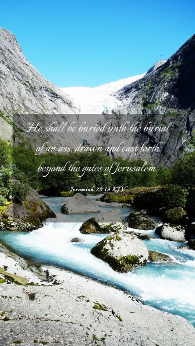 Picture 03 - Jeremiah 22:19 KJV Mobile Phone Wallpaper - He shall be buried with the burial of an ass, - Mobile Bible Verse Wallpaper