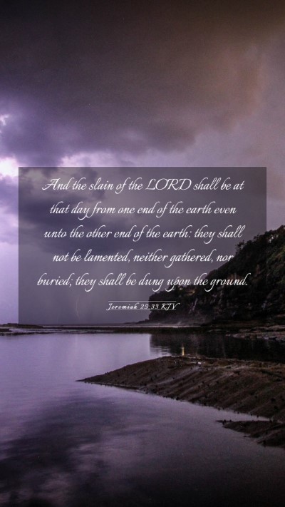 Picture 03 - Jeremiah 25:33 KJV Mobile Phone Wallpaper - And the slain of the LORD shall be at that day - Mobile Bible Verse Wallpaper