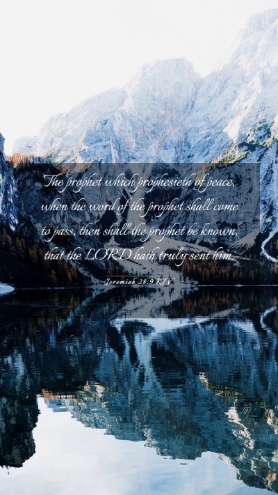 Picture 03 - Jeremiah 28:9 KJV Mobile Phone Wallpaper - The prophet which prophesieth of peace, when the - Mobile Bible Verse Wallpaper
