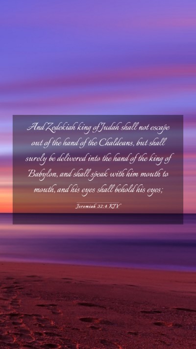 Picture 03 - Jeremiah 32:4 KJV Mobile Phone Wallpaper - And Zedekiah king of Judah shall not escape out - Mobile Bible Verse Wallpaper