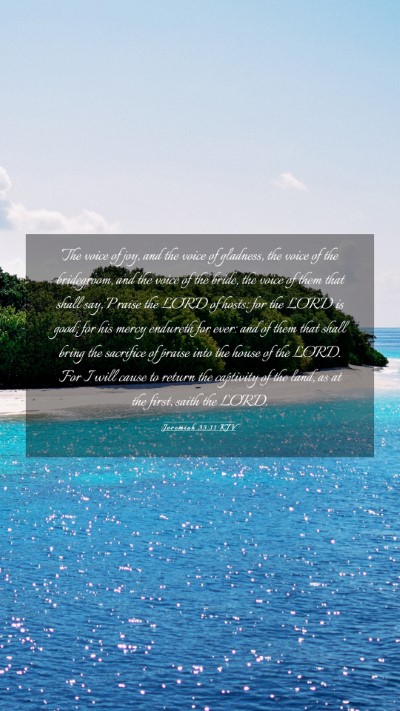 Picture 03 - Jeremiah 33:11 KJV Mobile Phone Wallpaper - The voice of joy, and the voice of gladness, the - Mobile Bible Verse Wallpaper