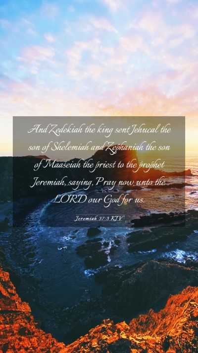 Picture 03 - Jeremiah 37:3 KJV Mobile Phone Wallpaper - And Zedekiah the king sent Jehucal the son of - Mobile Bible Verse Wallpaper