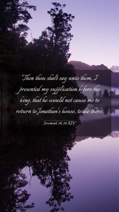 Picture 03 - Jeremiah 38:26 KJV Mobile Phone Wallpaper - Then thou shalt say unto them, I presented my - Mobile Bible Verse Wallpaper