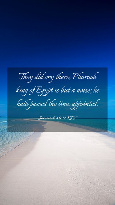 Picture 03 - Jeremiah 46:17 KJV Mobile Phone Wallpaper - They did cry there, Pharaoh king of Egypt is but - Mobile Bible Verse Wallpaper