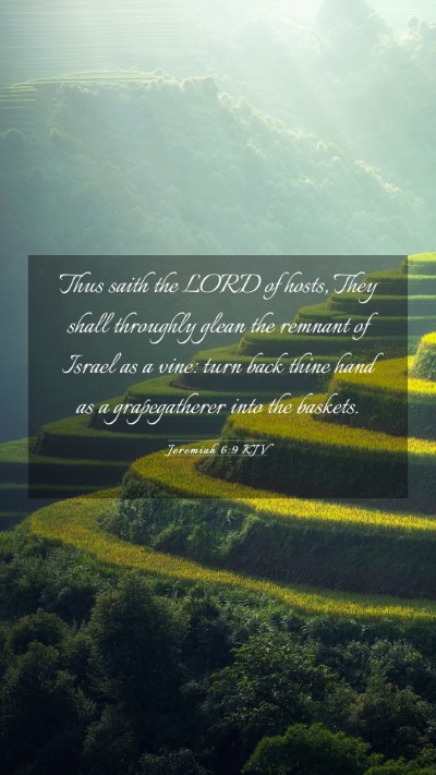 Picture 03 - Jeremiah 6:9 KJV Mobile Phone Wallpaper - Thus saith the LORD of hosts, They shall - Mobile Bible Verse Wallpaper