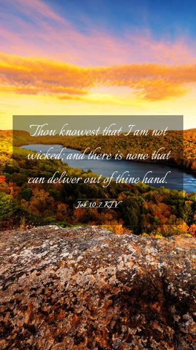 Picture 03 - Job 10:7 KJV Mobile Phone Wallpaper - Thou knowest that I am not wicked; and there is - Mobile Bible Verse Wallpaper