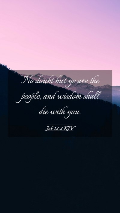 Picture 03 - Job 12:2 KJV Mobile Phone Wallpaper - No doubt but ye are the people, and wisdom shall - Mobile Bible Verse Wallpaper