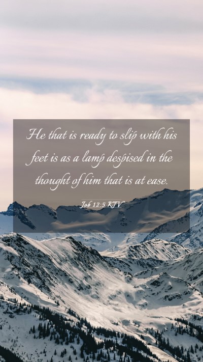 Picture 03 - Job 12:5 KJV Mobile Phone Wallpaper - He that is ready to slip with his feet is as a - Mobile Bible Verse Wallpaper