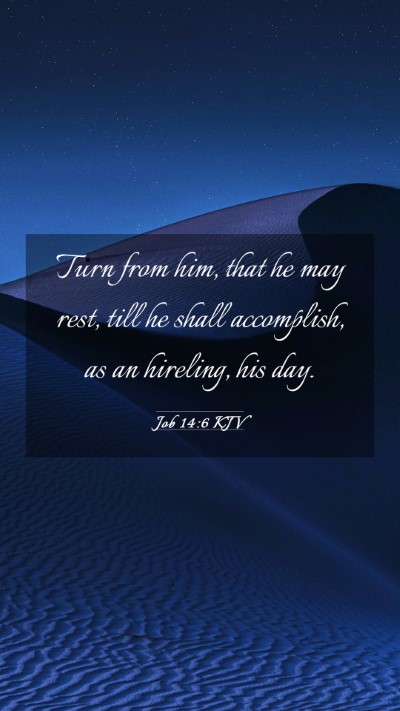 Picture 03 - Job 14:6 KJV Mobile Phone Wallpaper - Turn from him, that he may rest, till he shall - Mobile Bible Verse Wallpaper