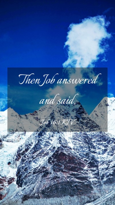 Picture 03 - Job 16:1 KJV Mobile Phone Wallpaper - Then Job answered and - Mobile Bible Verse Wallpaper