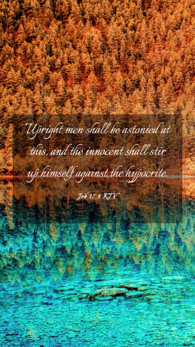 Picture 03 - Job 17:8 KJV Mobile Phone Wallpaper - Upright men shall be astonied at this, and the - Mobile Bible Verse Wallpaper