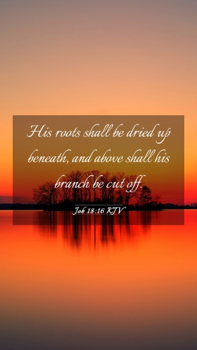 Picture 03 - Job 18:16 KJV Mobile Phone Wallpaper - His roots shall be dried up beneath, and above - Mobile Bible Verse Wallpaper