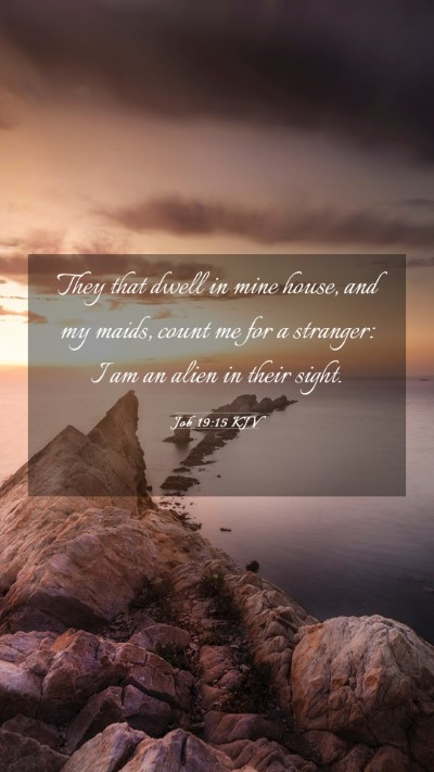 Picture 03 - Job 19:15 KJV Mobile Phone Wallpaper - They that dwell in mine house, and my maids, - Mobile Bible Verse Wallpaper
