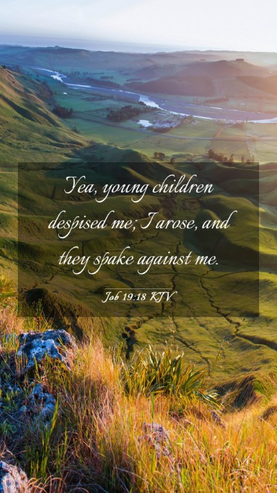 Picture 03 - Job 19:18 KJV Mobile Phone Wallpaper - Yea, young children despised me; I arose, and - Mobile Bible Verse Wallpaper